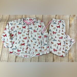 Karen Neuburger Dog Pajama Pants Top Lounge Set Medium Poodle Corgi Retriever